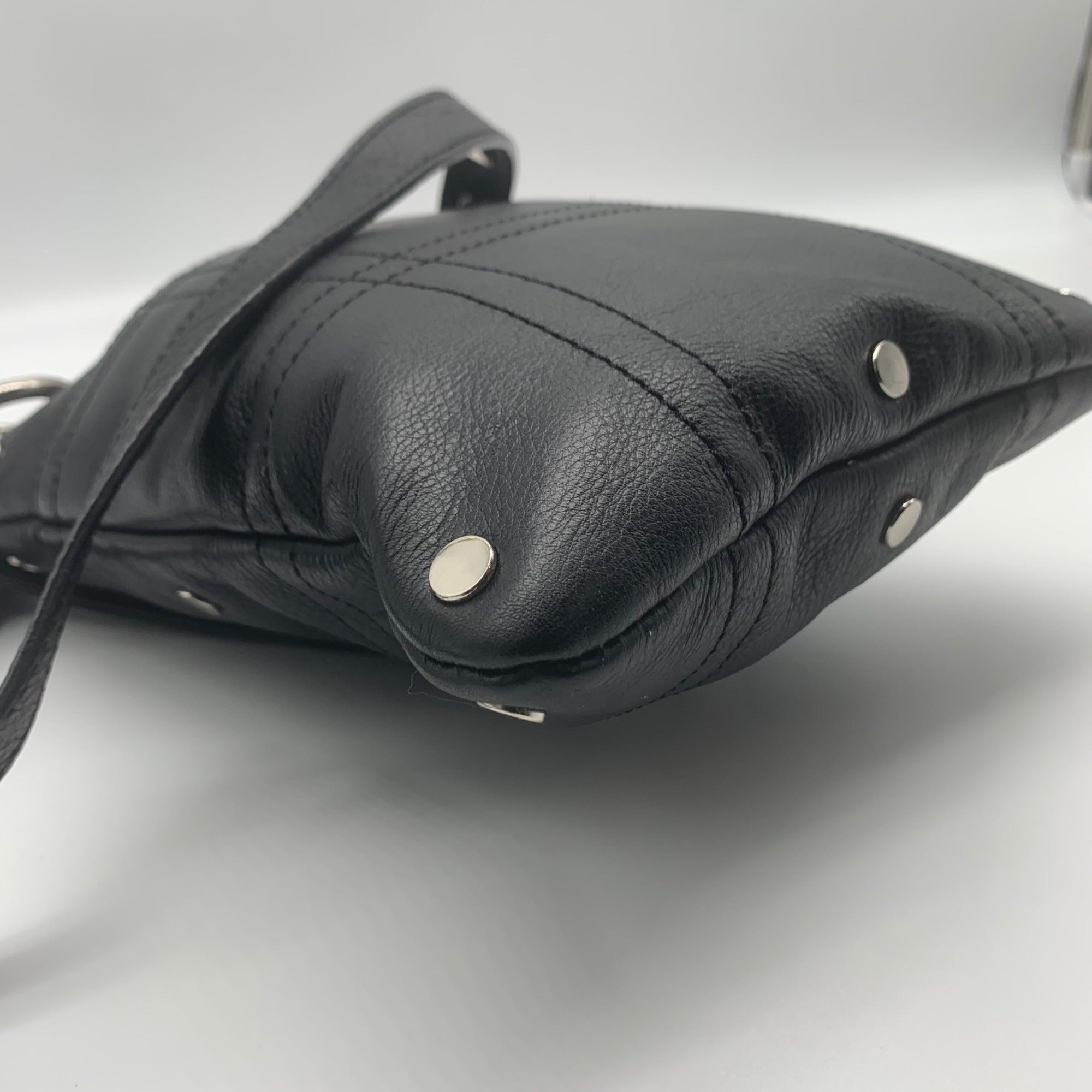 Bolzano Black Leather Envelope Crossbody