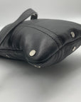 Bolzano Black Leather Envelope Crossbody