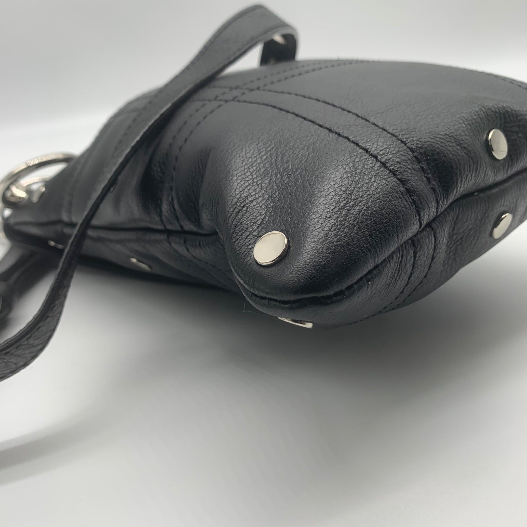 Bolzano Black Leather Envelope Crossbody