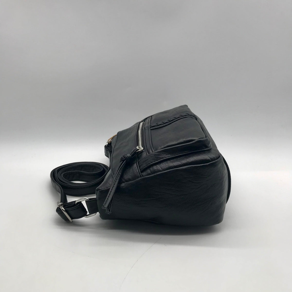 Sam Hadley Black Multi-Pocket Crossbody Bag