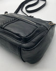 Sam Hadley Black Multi-Pocket Crossbody Bag