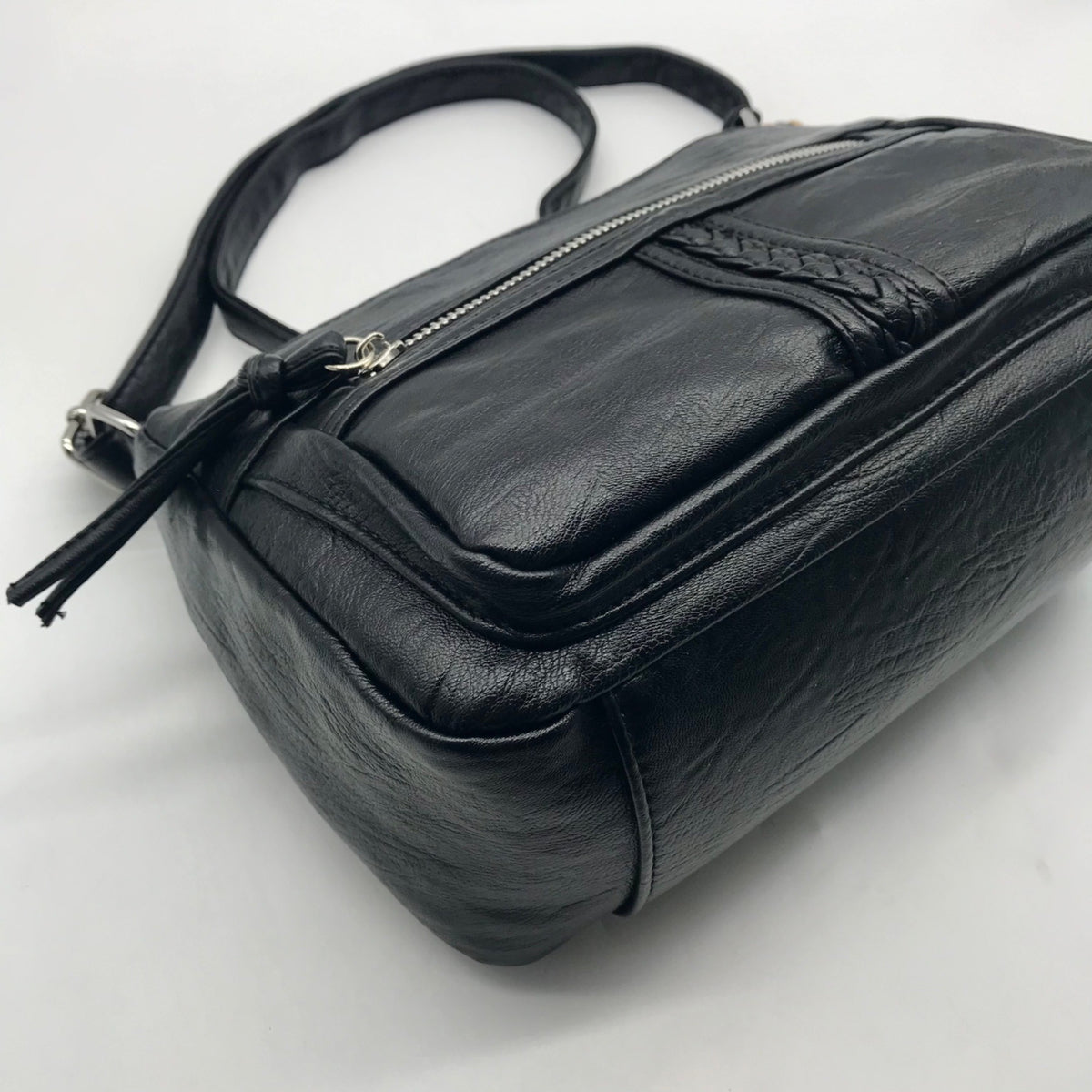 Sam Hadley Black Multi-Pocket Crossbody Bag