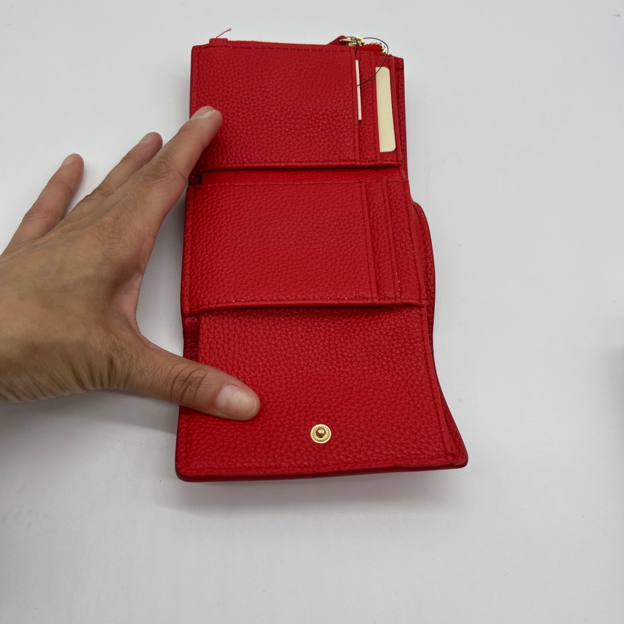 On 34th Boxed Red Faux Leather Maddynn Wallet &amp; Heart Bag Charm