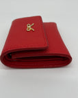 On 34th Boxed Red Faux Leather Maddynn Wallet & Heart Bag Charm