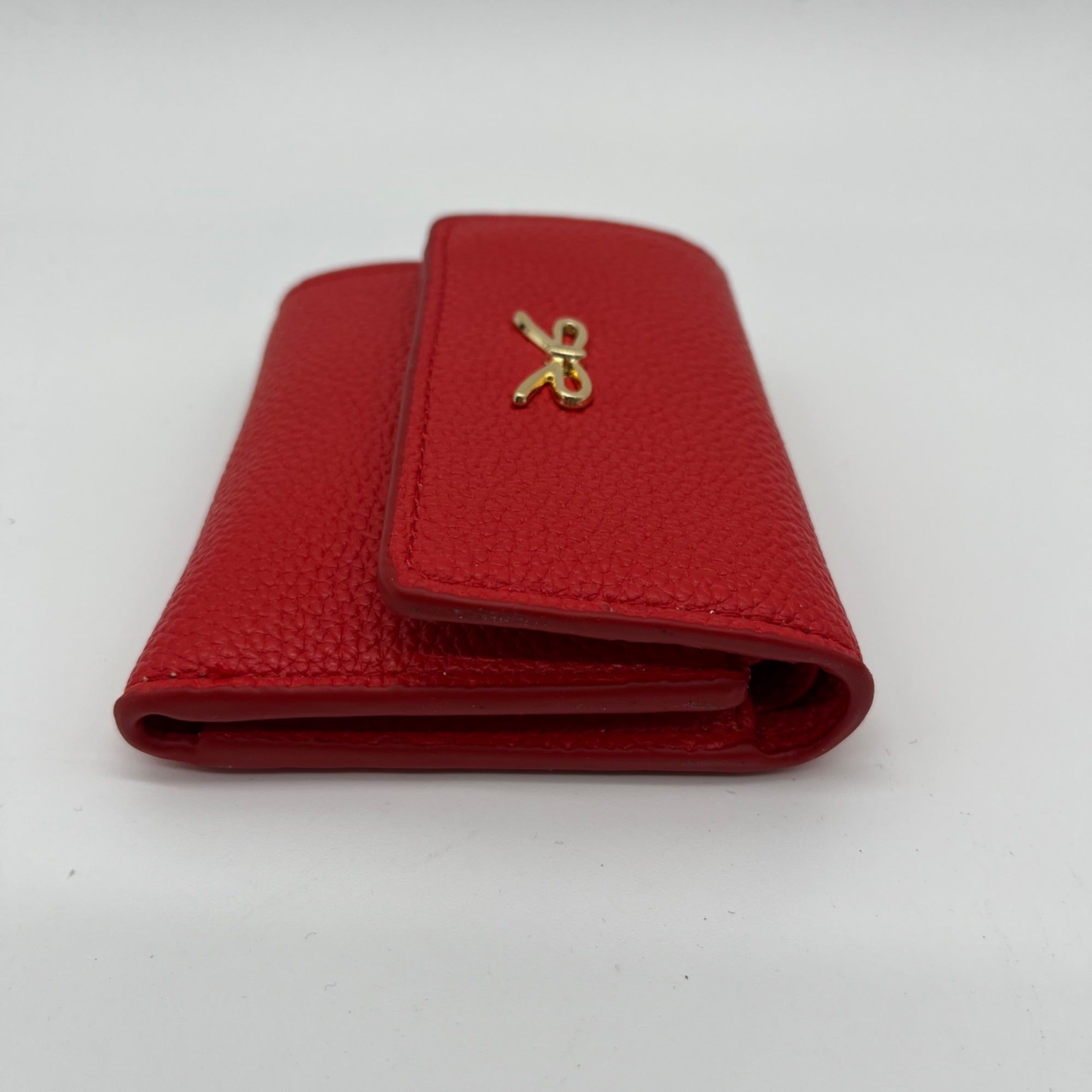 On 34th Boxed Red Faux Leather Maddynn Wallet &amp; Heart Bag Charm