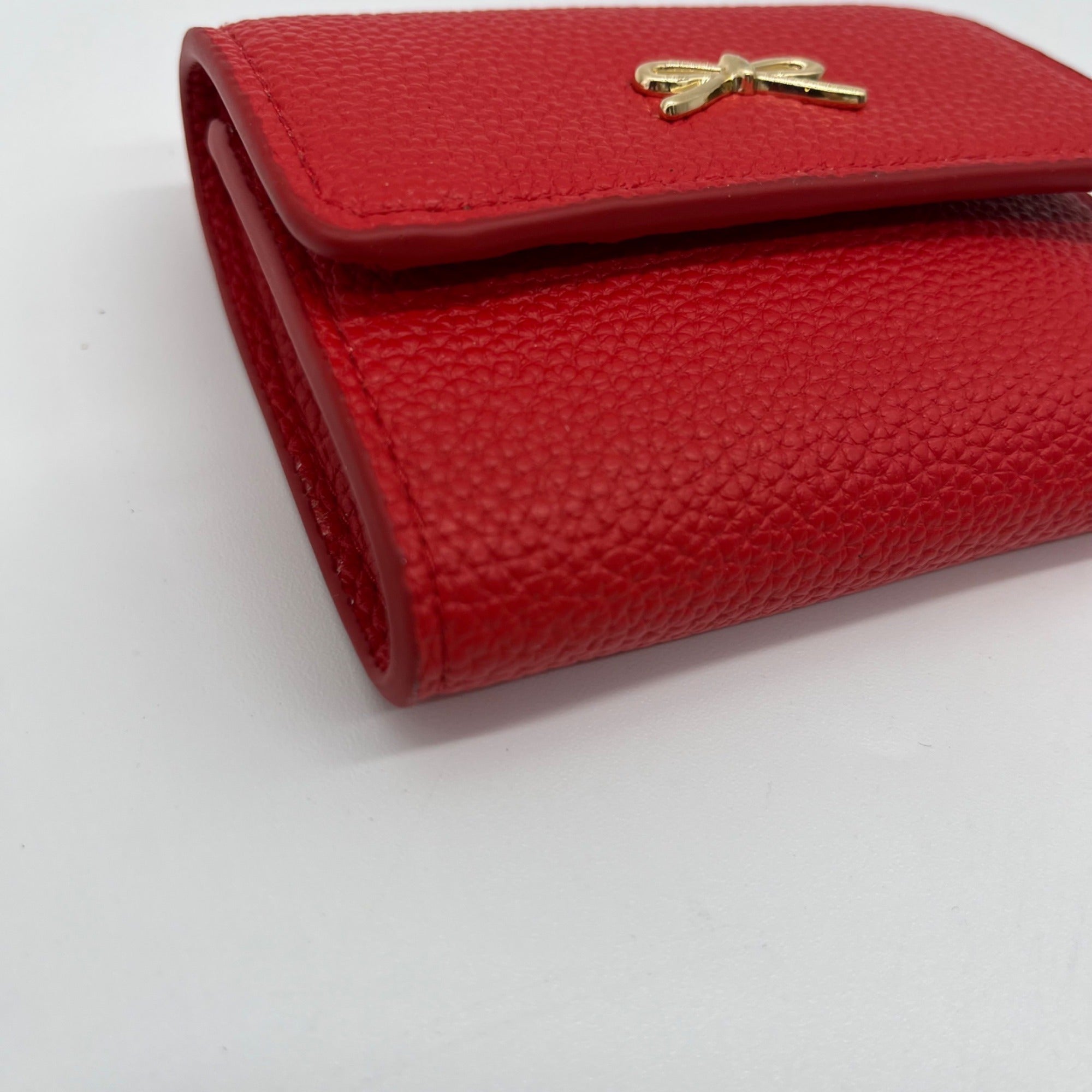 On 34th Boxed Red Faux Leather Maddynn Wallet &amp; Heart Bag Charm
