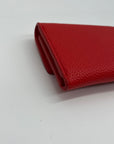 On 34th Boxed Red Faux Leather Maddynn Wallet & Heart Bag Charm