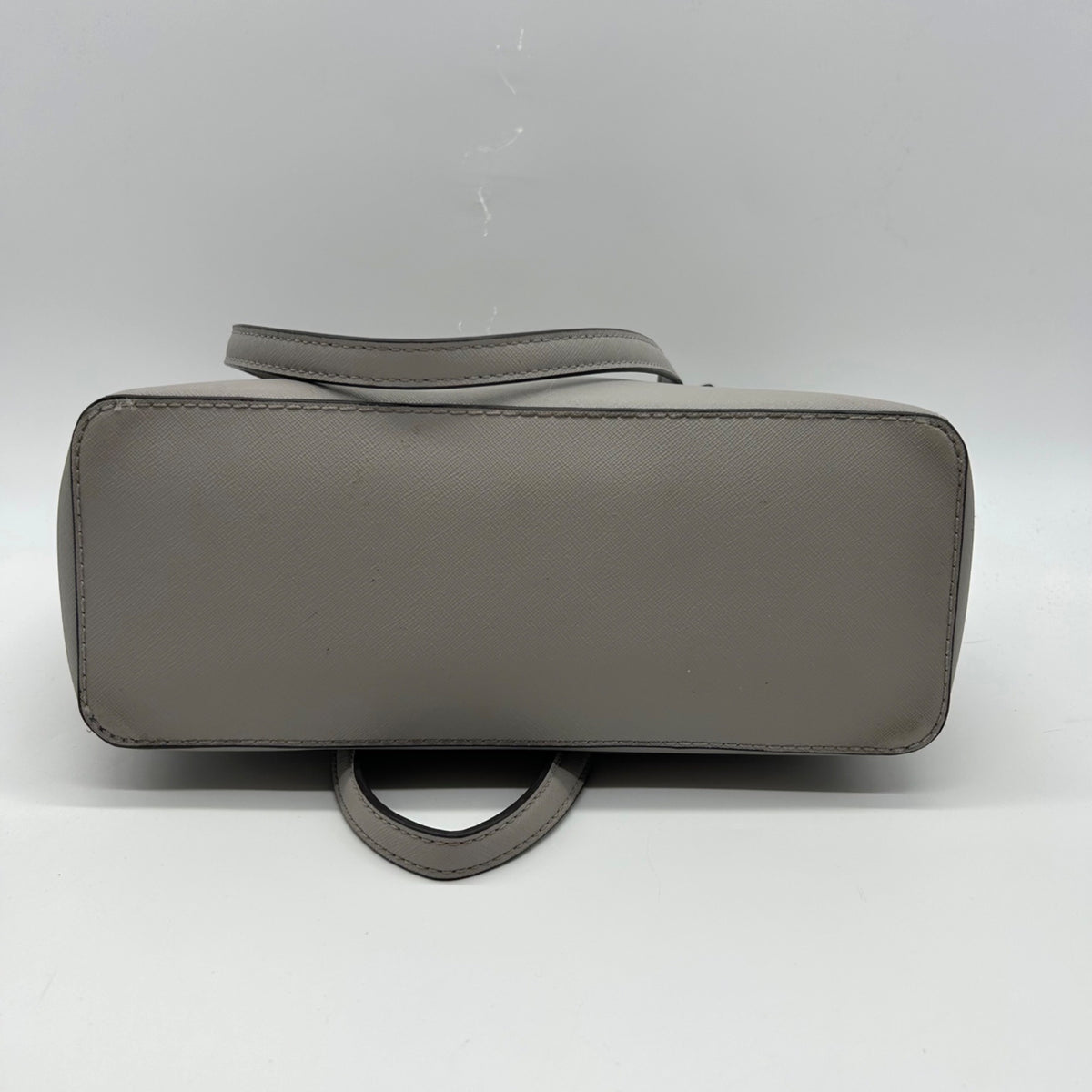Michael Kors Grey Charlotte Large Saffiano Leather Top-Zip Tote Bag