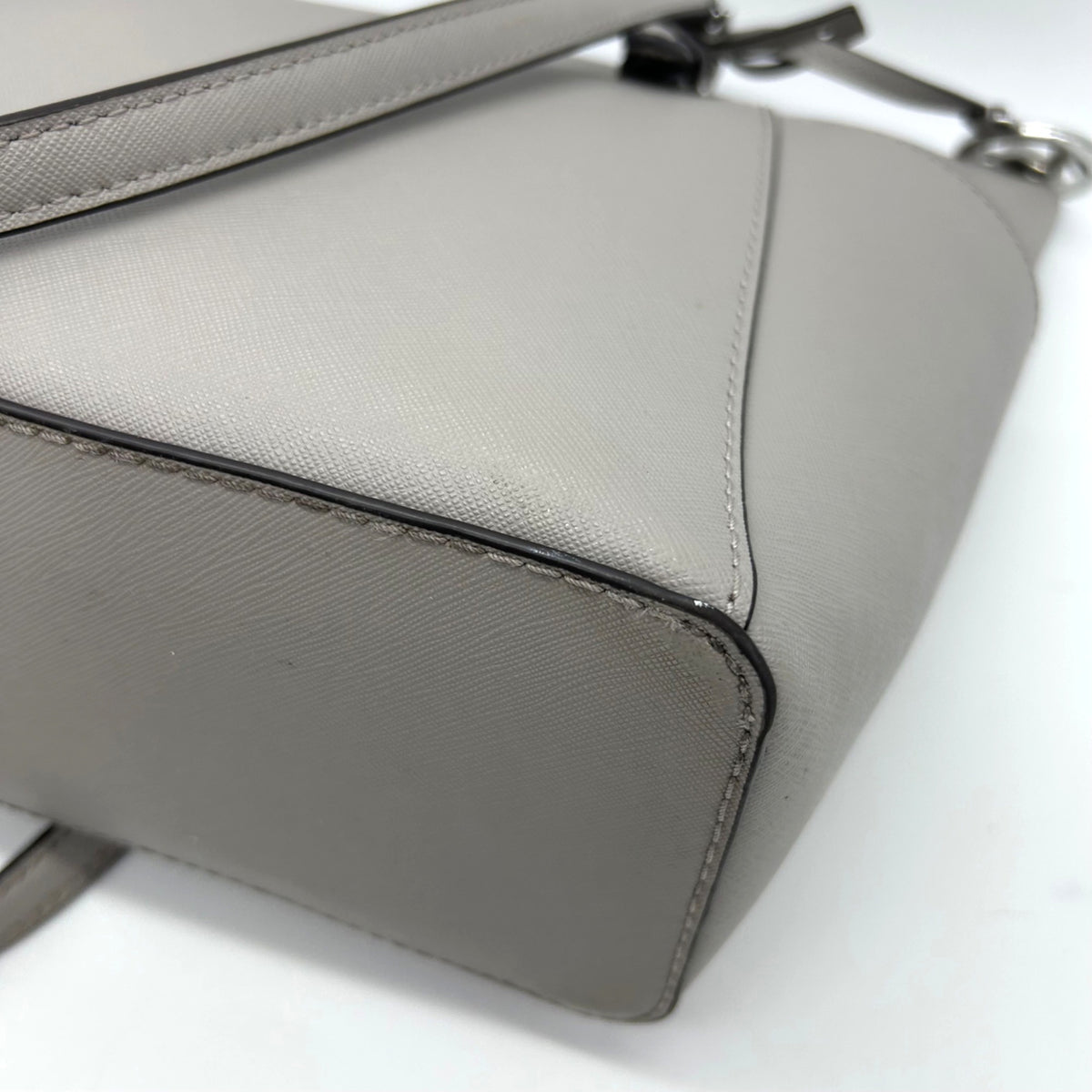 Michael Kors Grey Charlotte Large Saffiano Leather Top-Zip Tote Bag