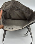 Michael Kors Grey Charlotte Large Saffiano Leather Top-Zip Tote Bag