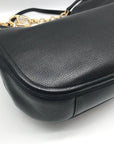 Valentino Garavani Black Leather V Logo Moon Tote Bag