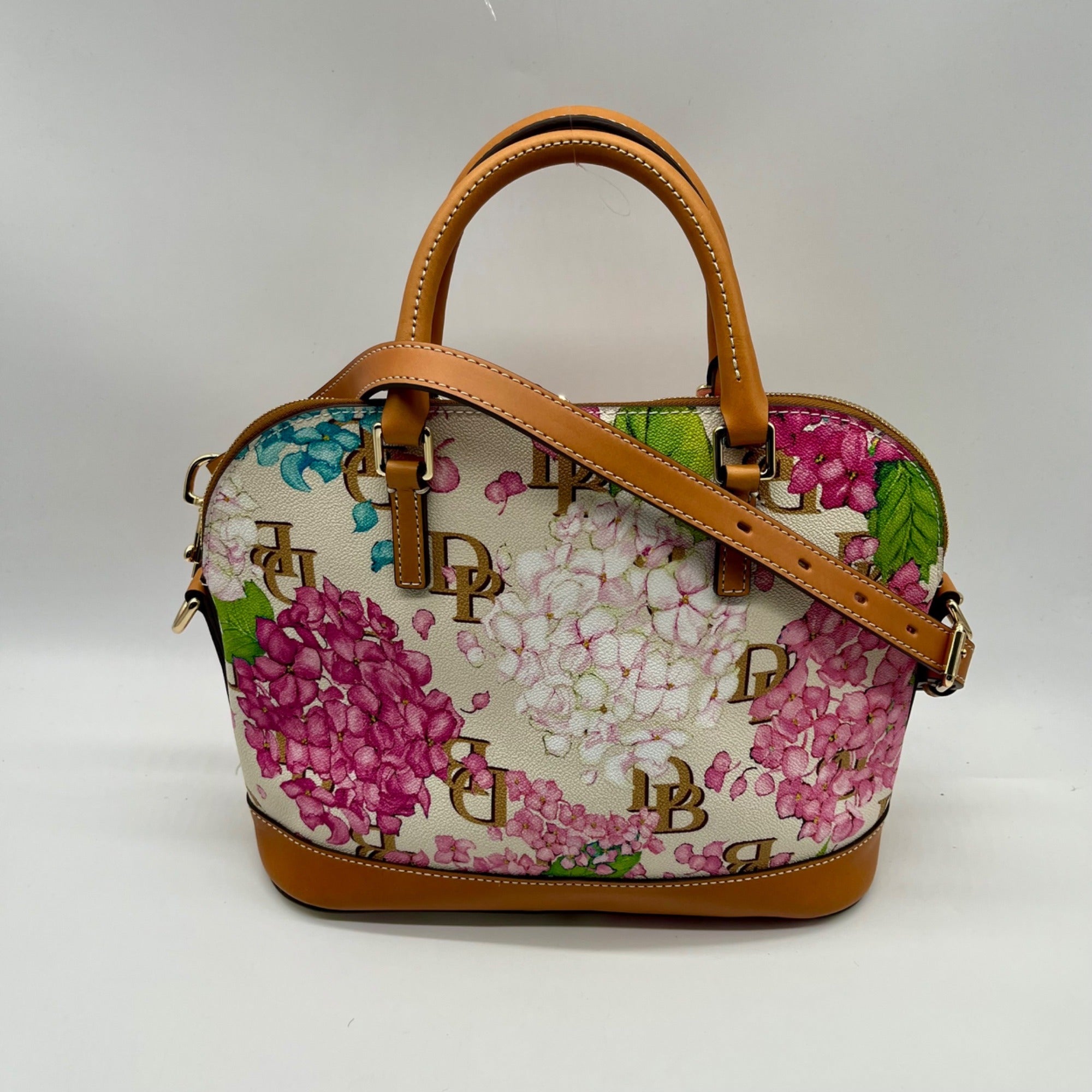 Dooney &amp; Bourke Hydrangea Monogram Domed Satchel