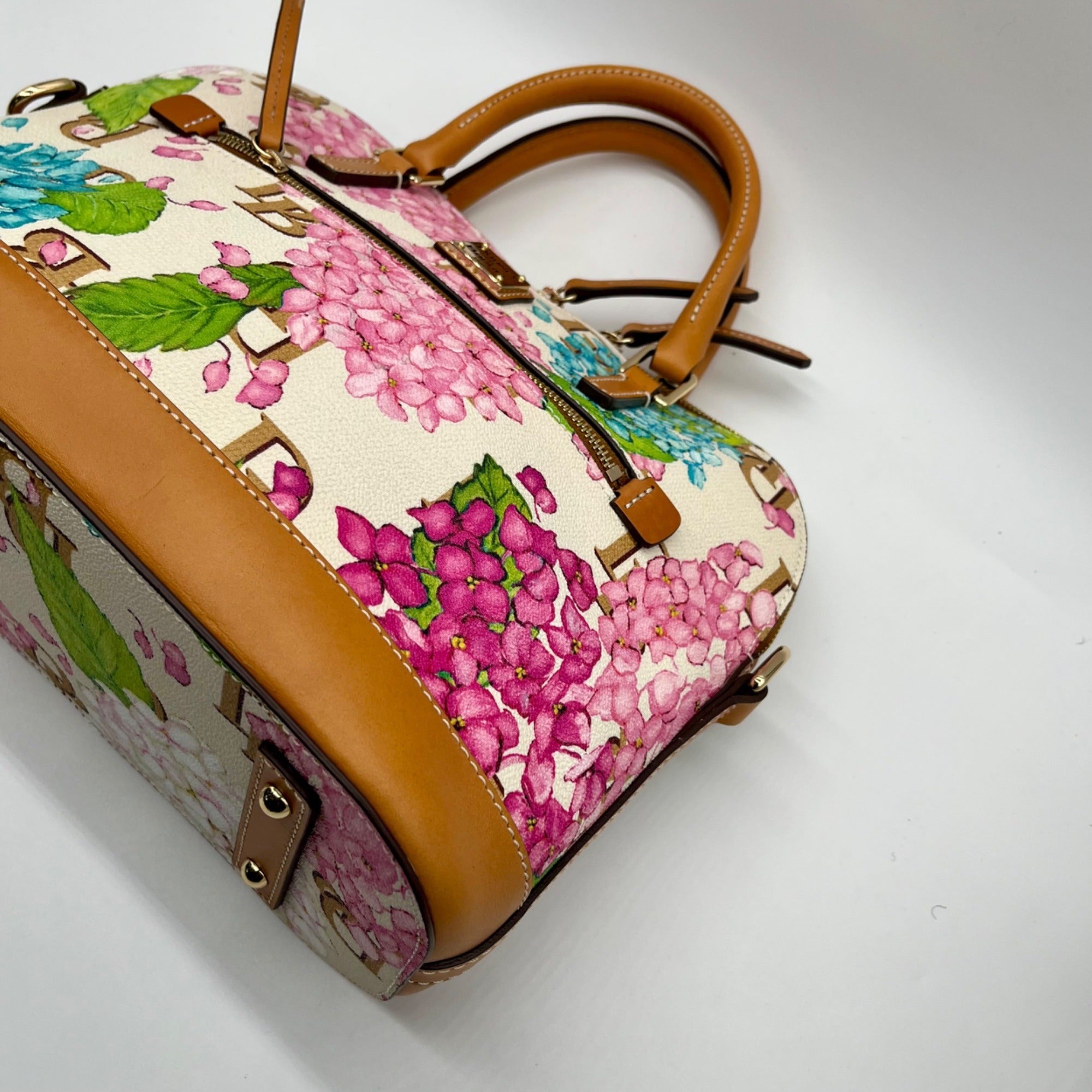 Dooney &amp; Bourke Hydrangea Monogram Domed Satchel