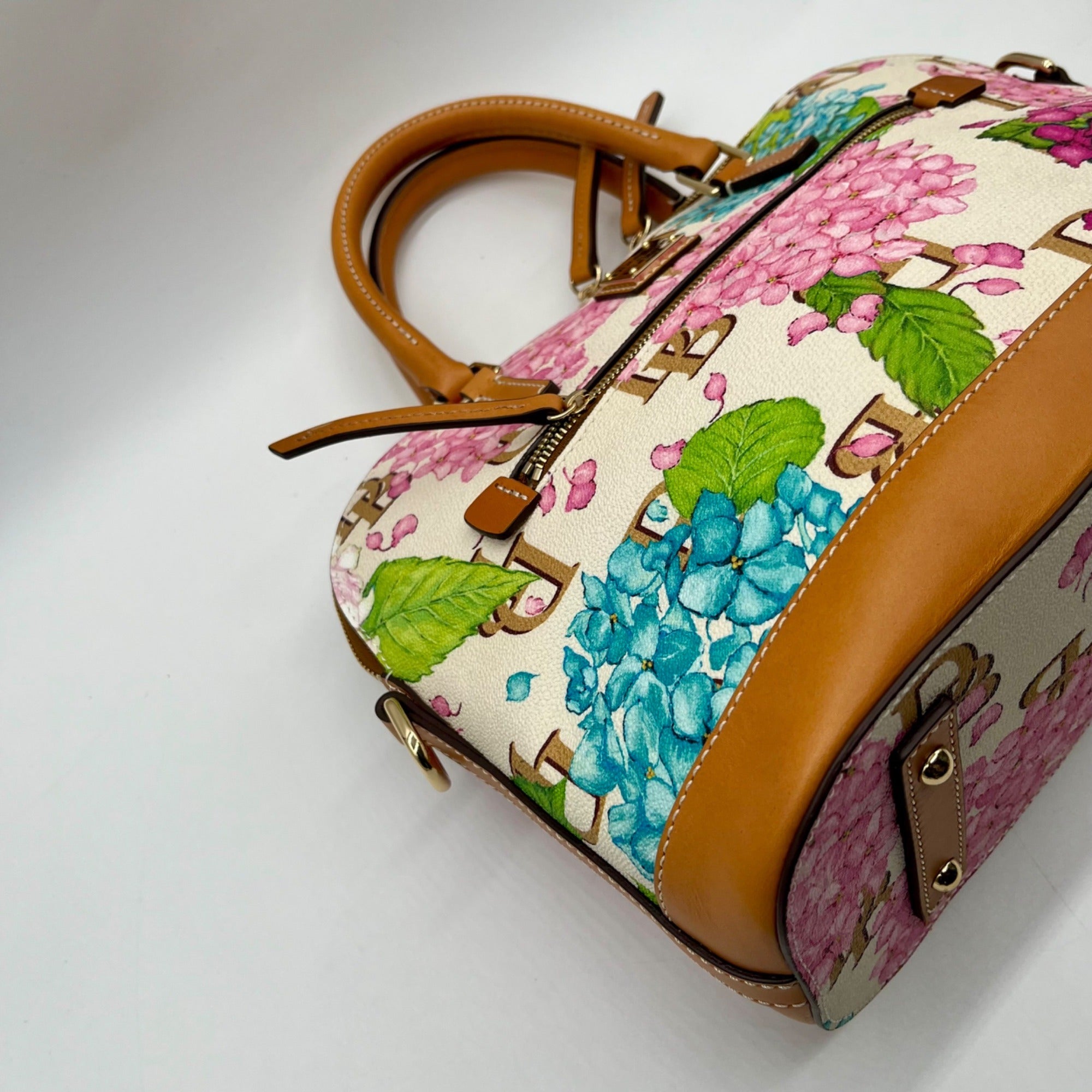 Dooney &amp; Bourke Hydrangea Monogram Domed Satchel