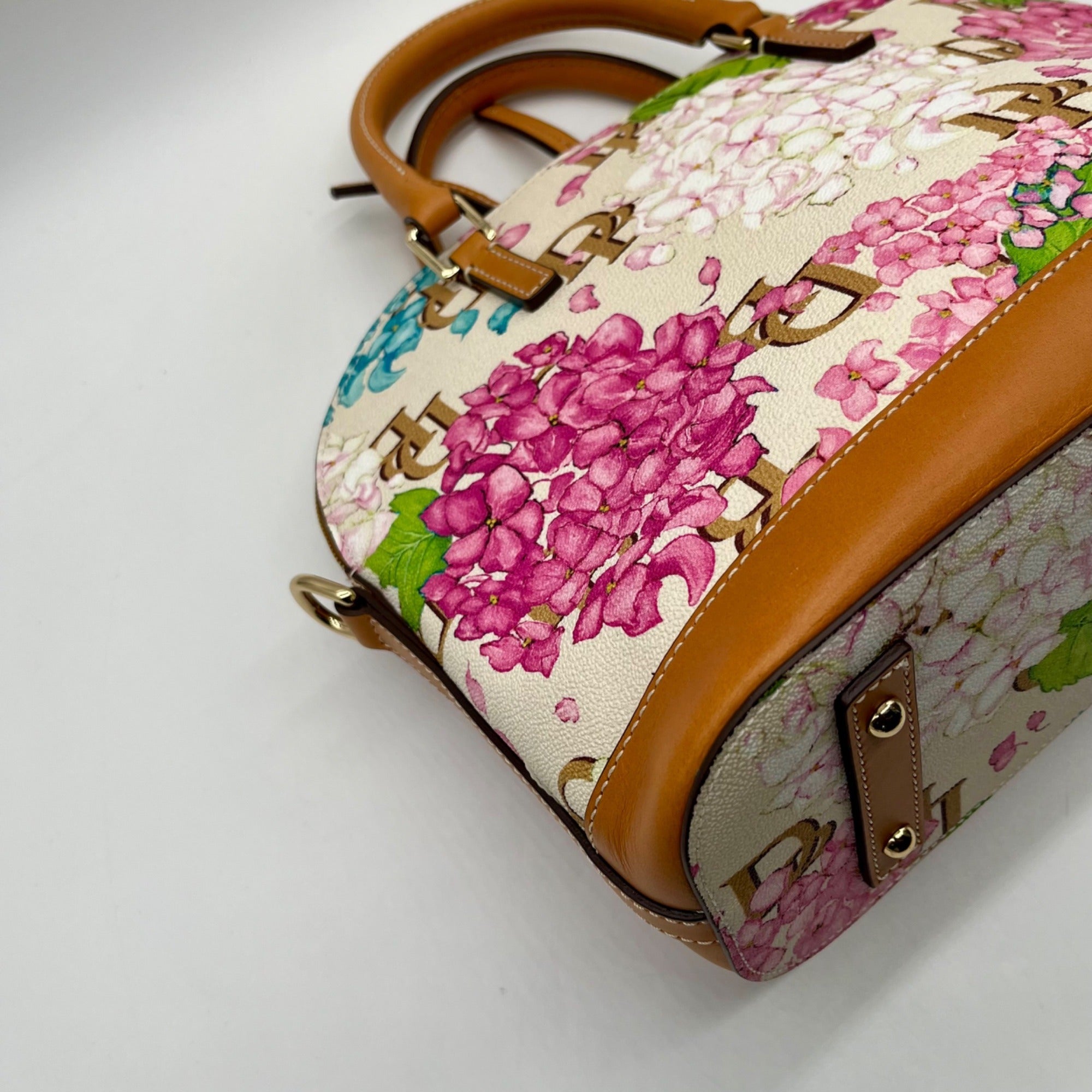 Dooney &amp; Bourke Hydrangea Monogram Domed Satchel