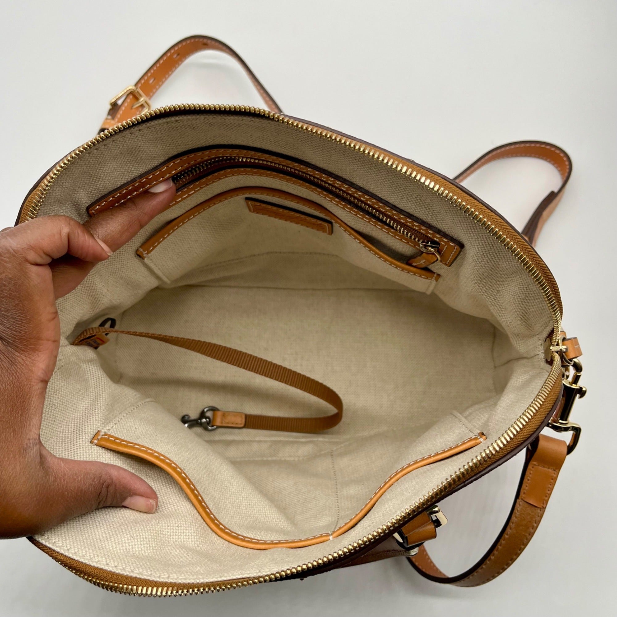 Dooney &amp; Bourke Hydrangea Monogram Domed Satchel