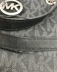 Michael Kors Black Monogram Coated Canvas Jet Set Chain Tote Bag