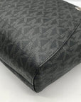 Michael Kors Black Monogram Coated Canvas Jet Set Chain Tote Bag
