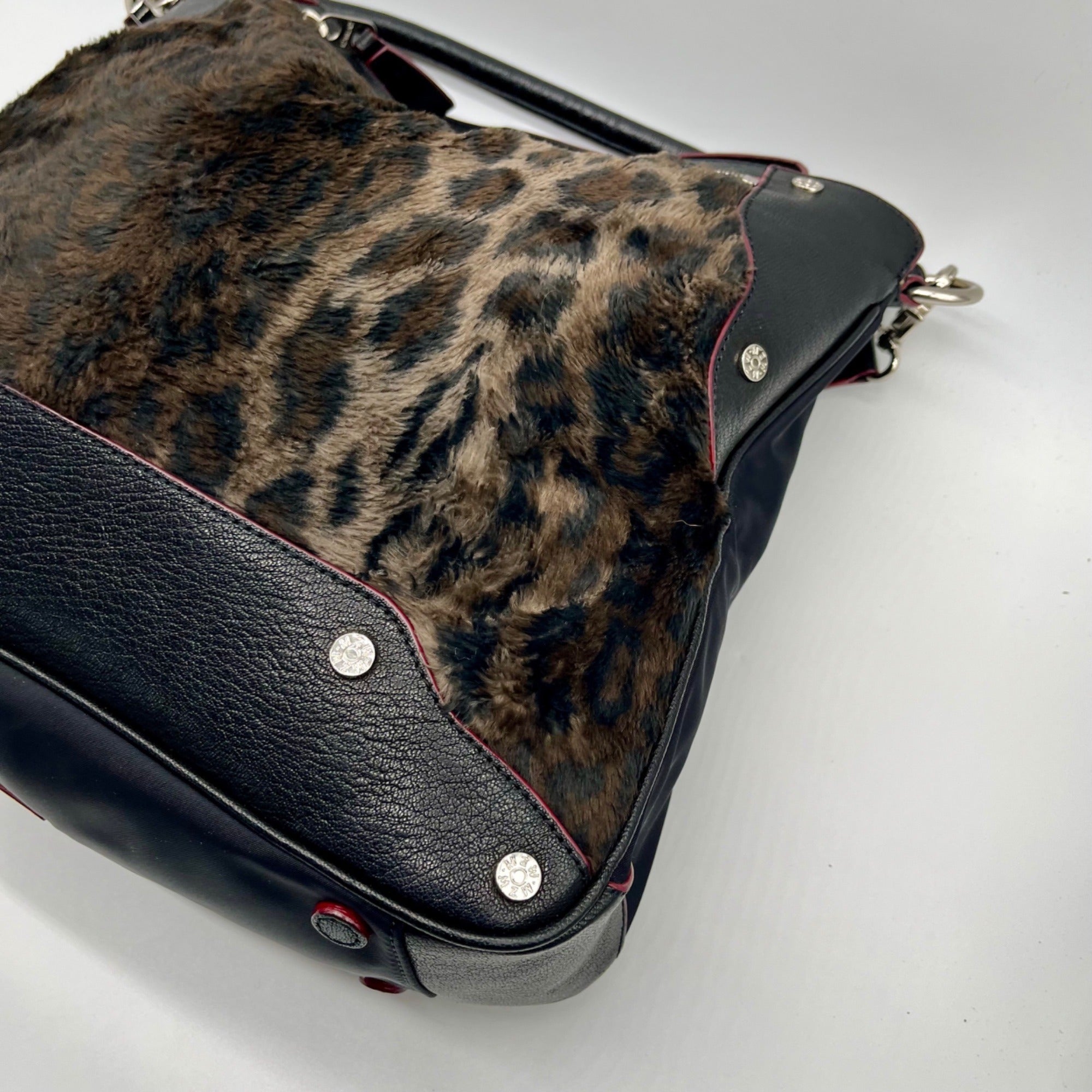 MZ Wallace Faux Fur Leopard Print Tote Bag
