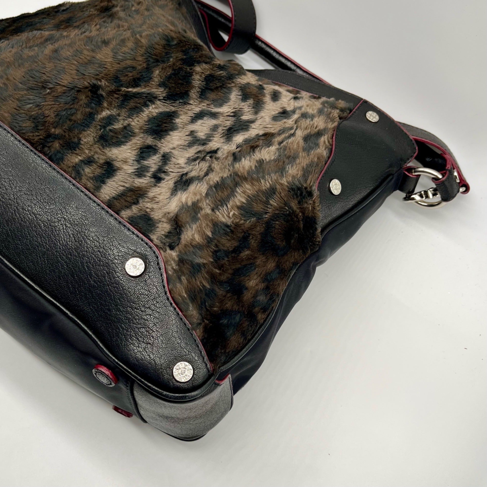 MZ Wallace Faux Fur Leopard Print Tote Bag