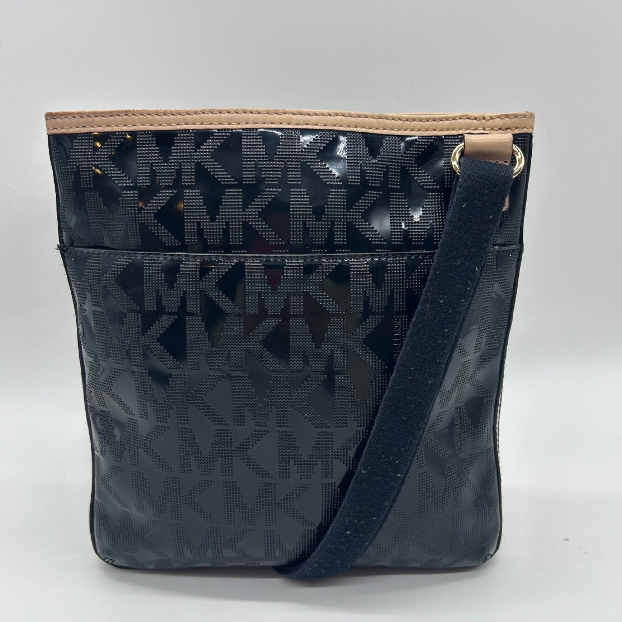 Michael Kors Black Patent Leather Crossbody Bag