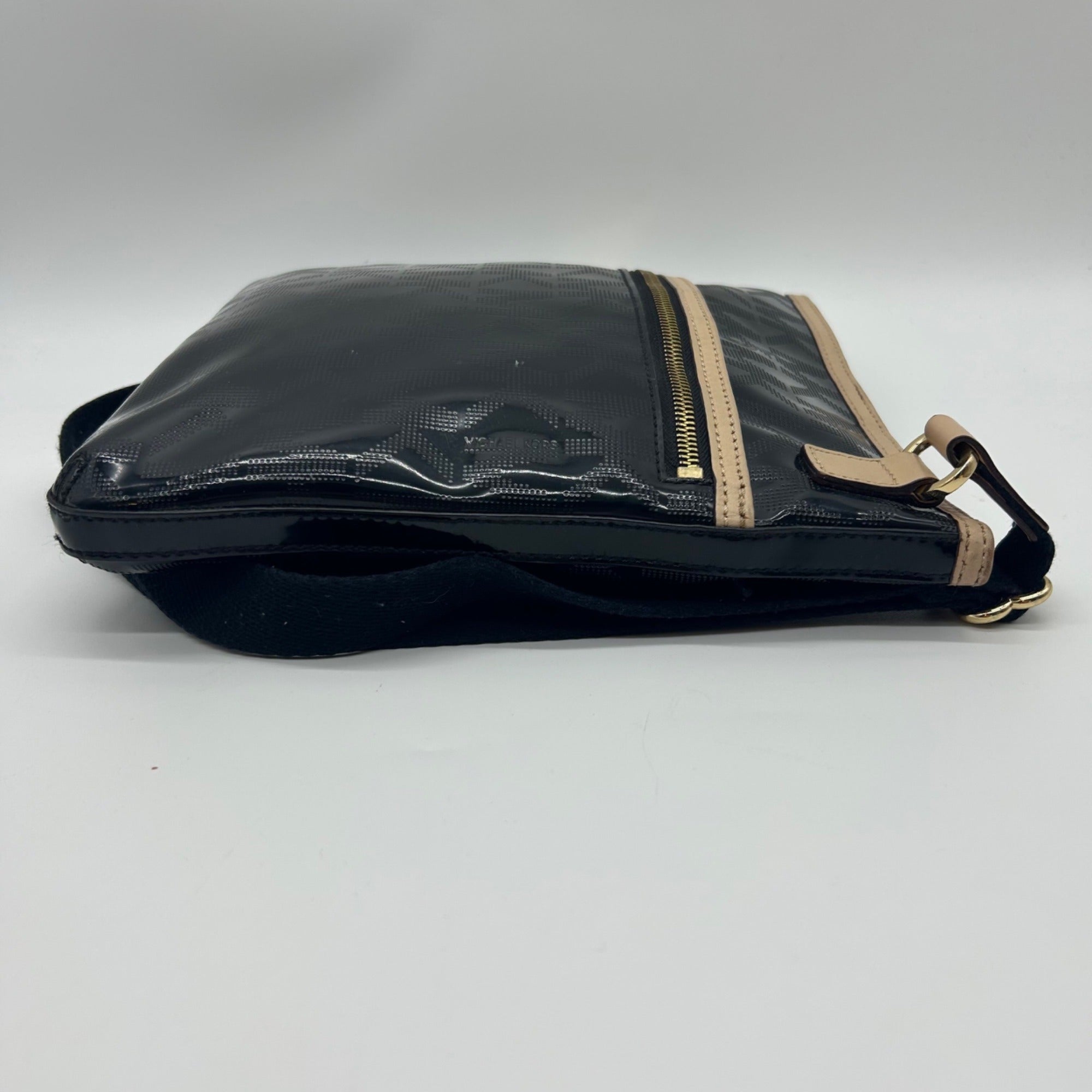 Michael Kors Black Patent Leather Crossbody Bag