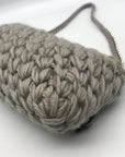 Lorenza Gandaglia Gray & Gold Lurex Crochet Flap Shoulder Bag