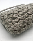 Lorenza Gandaglia Gray & Gold Lurex Crochet Flap Shoulder Bag