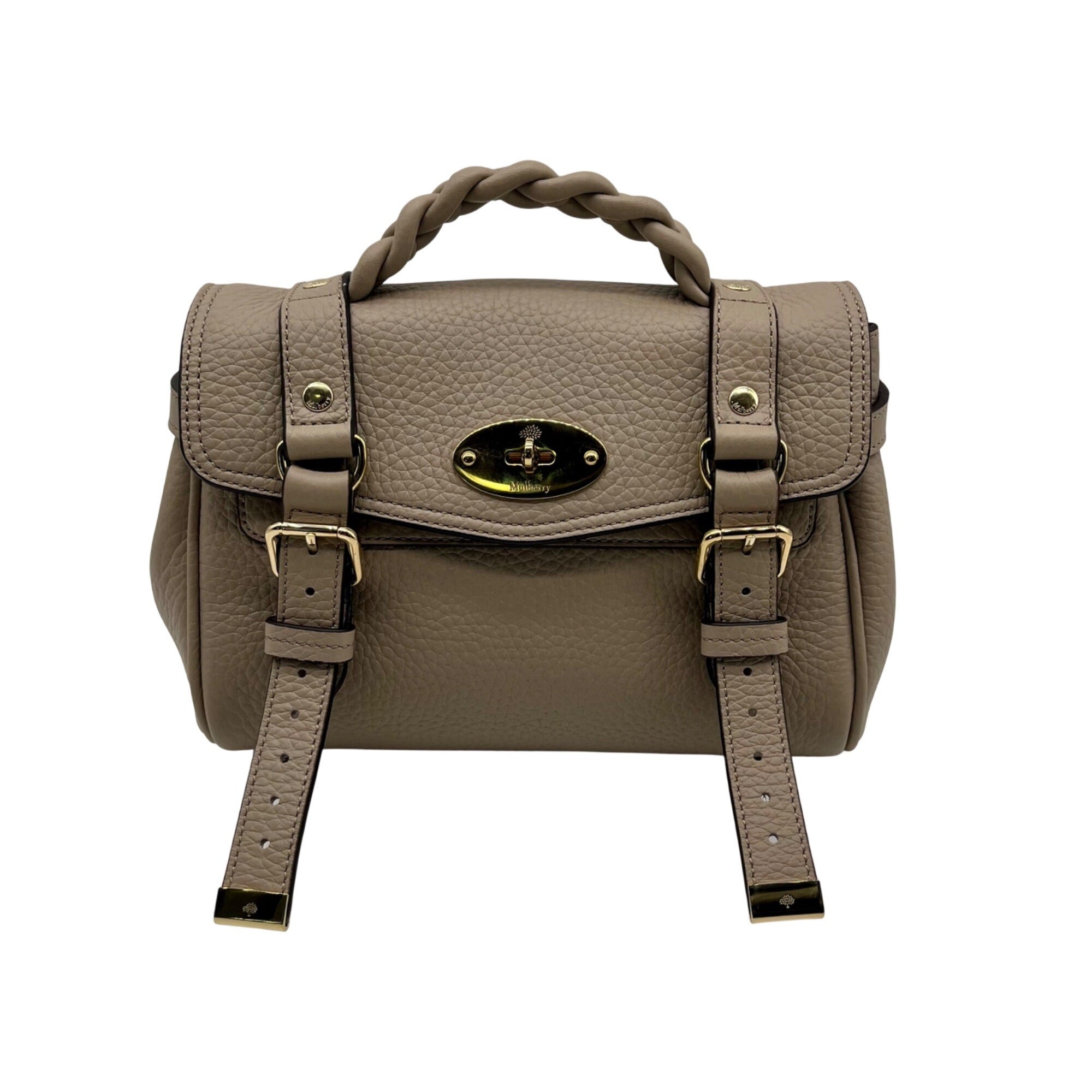 Mulberry Taupe Leather Alexa Satchel