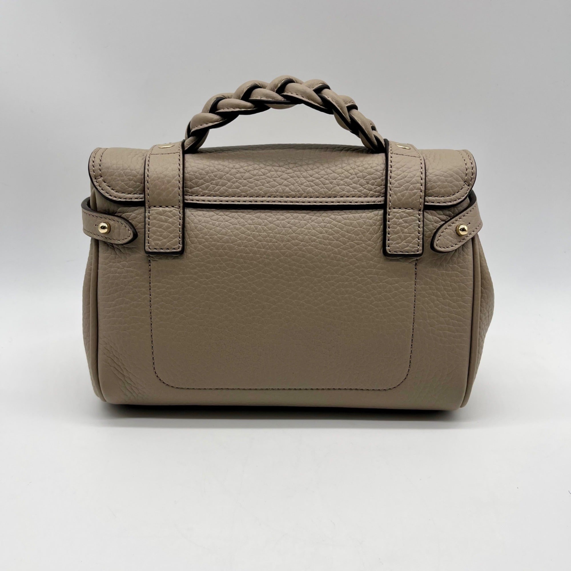 Mulberry Taupe Leather Alexa Satchel