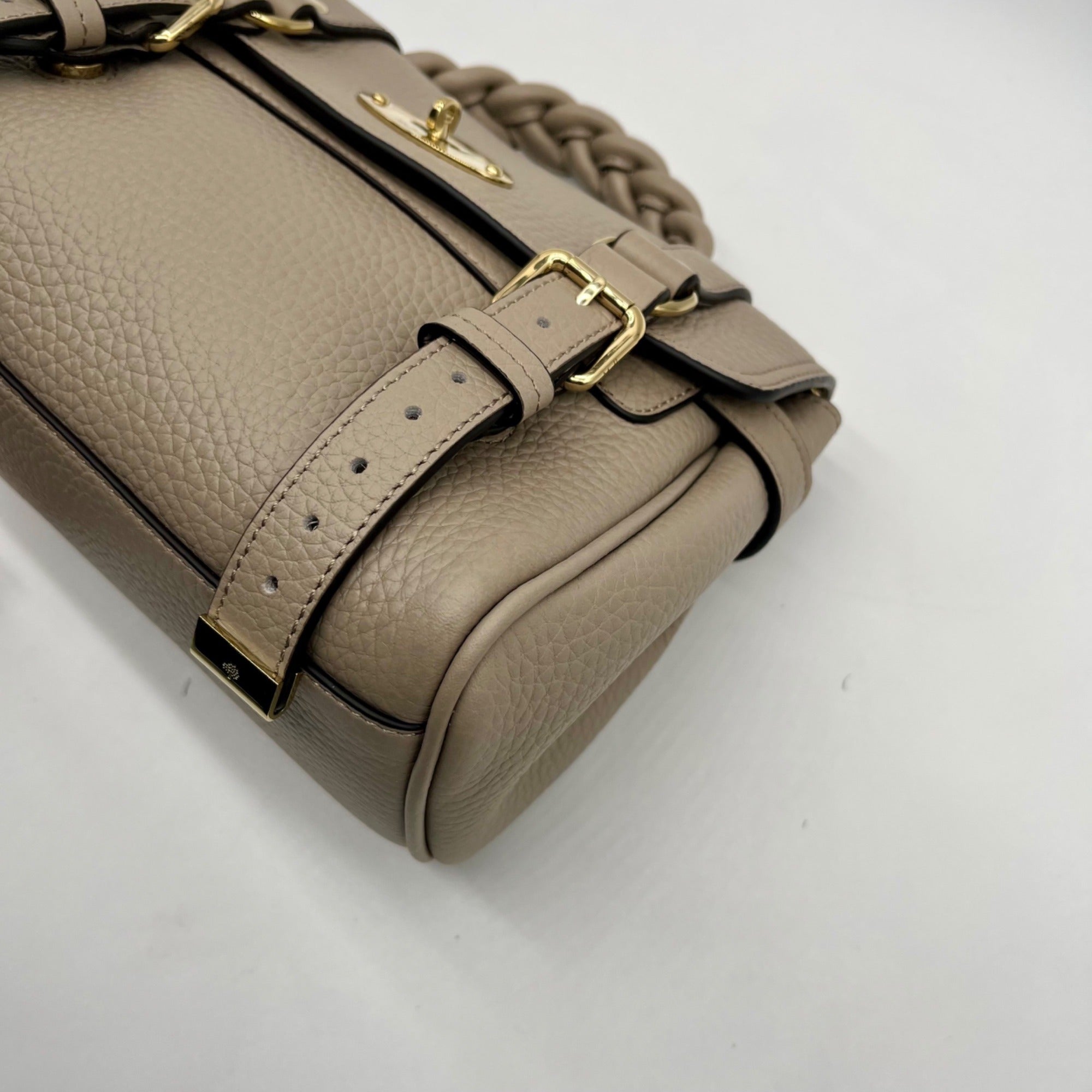 Mulberry Taupe Leather Alexa Satchel