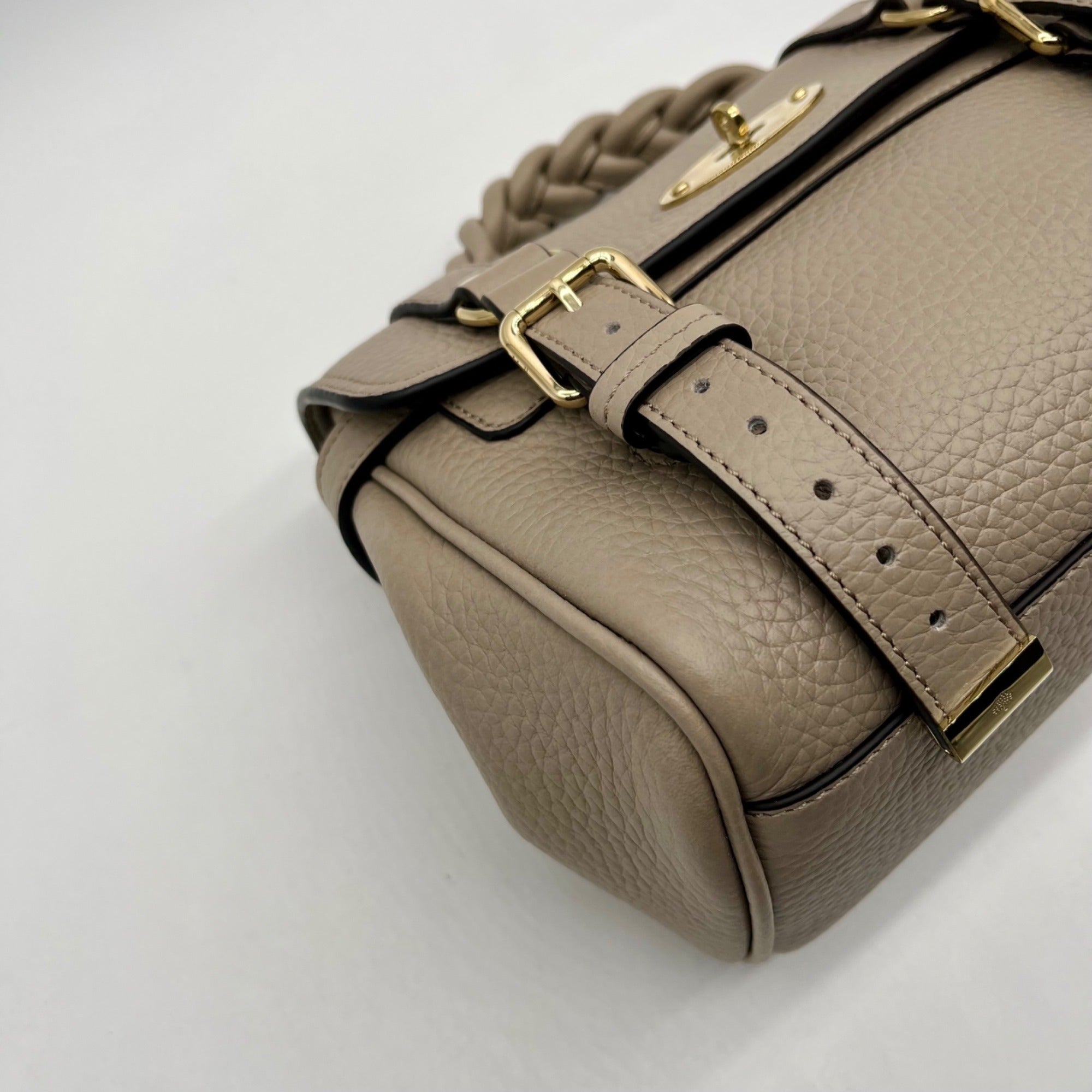 Mulberry Taupe Leather Alexa Satchel