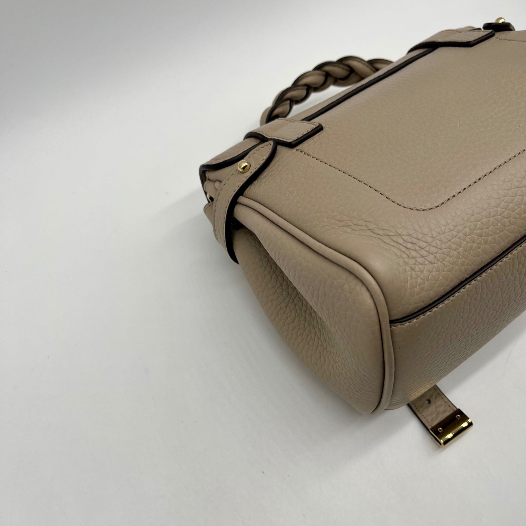 Mulberry Taupe Leather Alexa Satchel