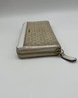 Coach Beige Madison Op Art Accordion Zip Wallet