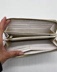 Coach Beige Madison Op Art Accordion Zip Wallet