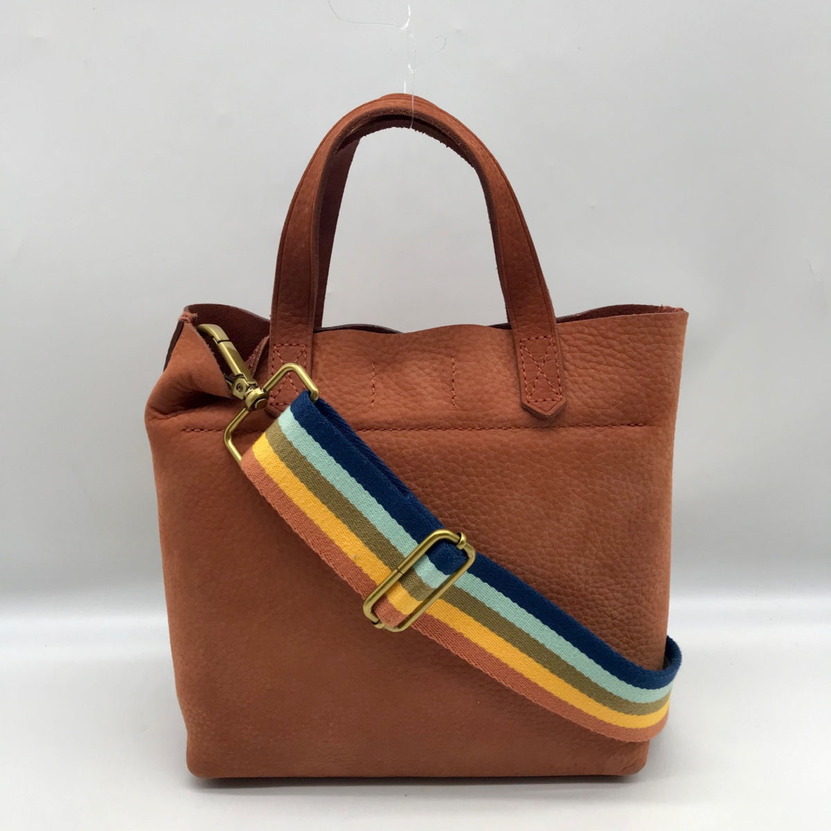 Madewell Brown Suede Zip-Top Transport Crossbody Bag