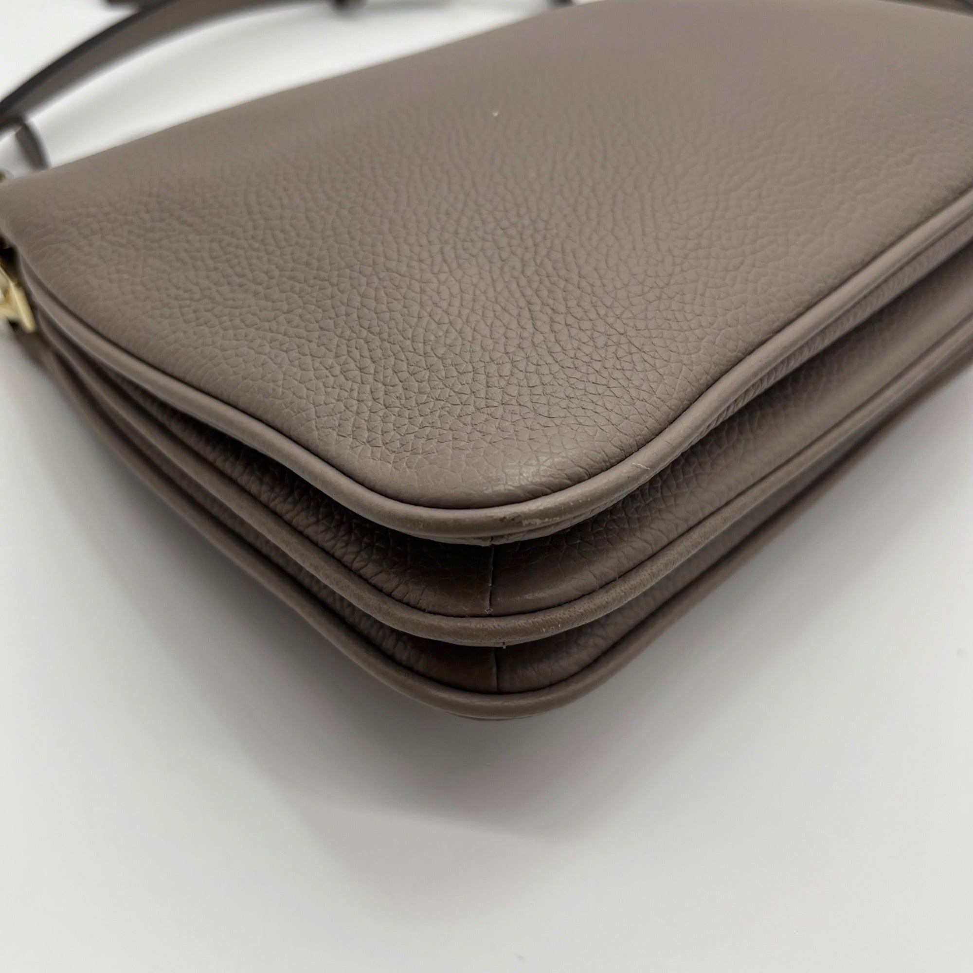 Kate Spade Gray Pebbled Leather Mulberry Street Madeline Crossbody Bag