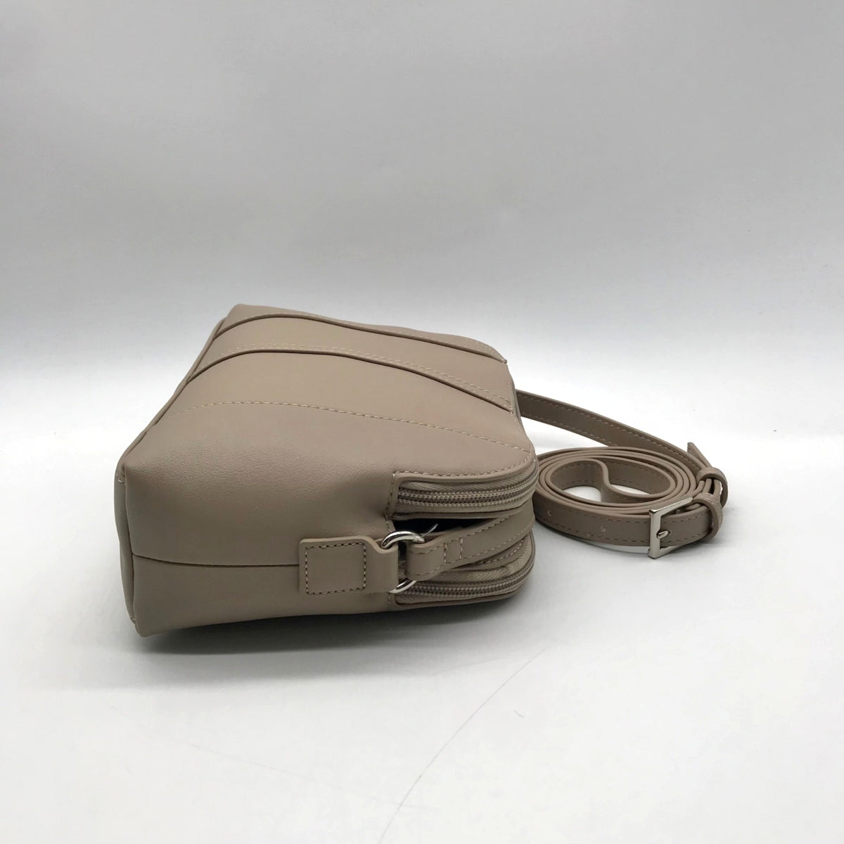 Giani Bernini Beige Faux Leather Crossbody Bag