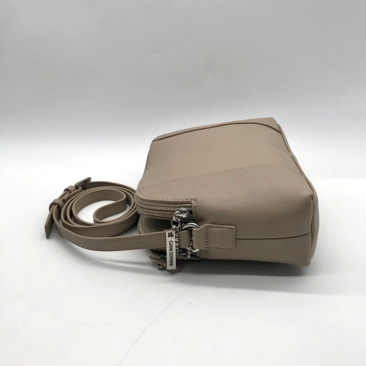 Giani Bernini Beige Faux Leather Crossbody Bag