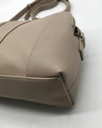 Giani Bernini Beige Faux Leather Crossbody Bag
