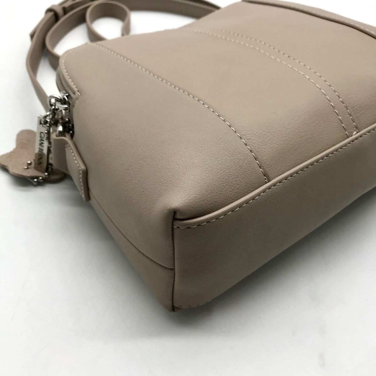 Giani Bernini Beige Faux Leather Crossbody Bag