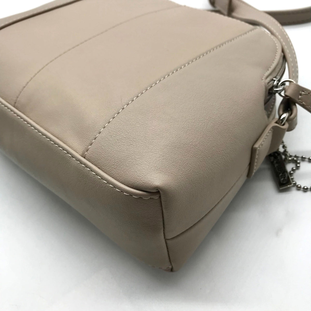 Giani Bernini Beige Faux Leather Crossbody Bag