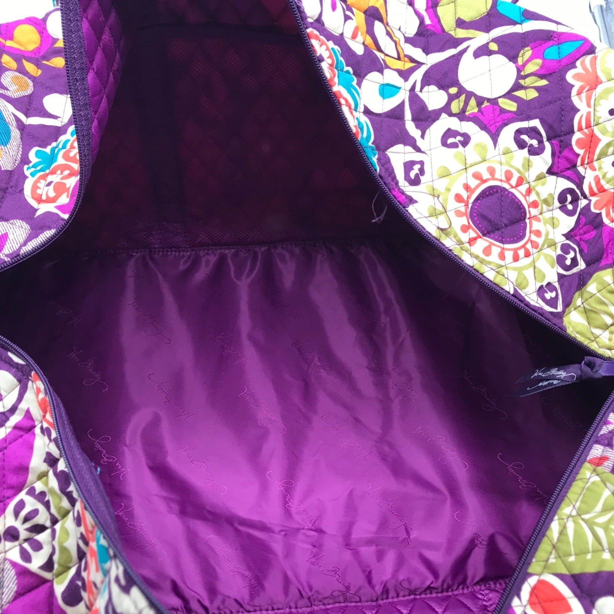 Vera Bradley Purple Plum Crazy Duffle/ Crossbody Bag Set