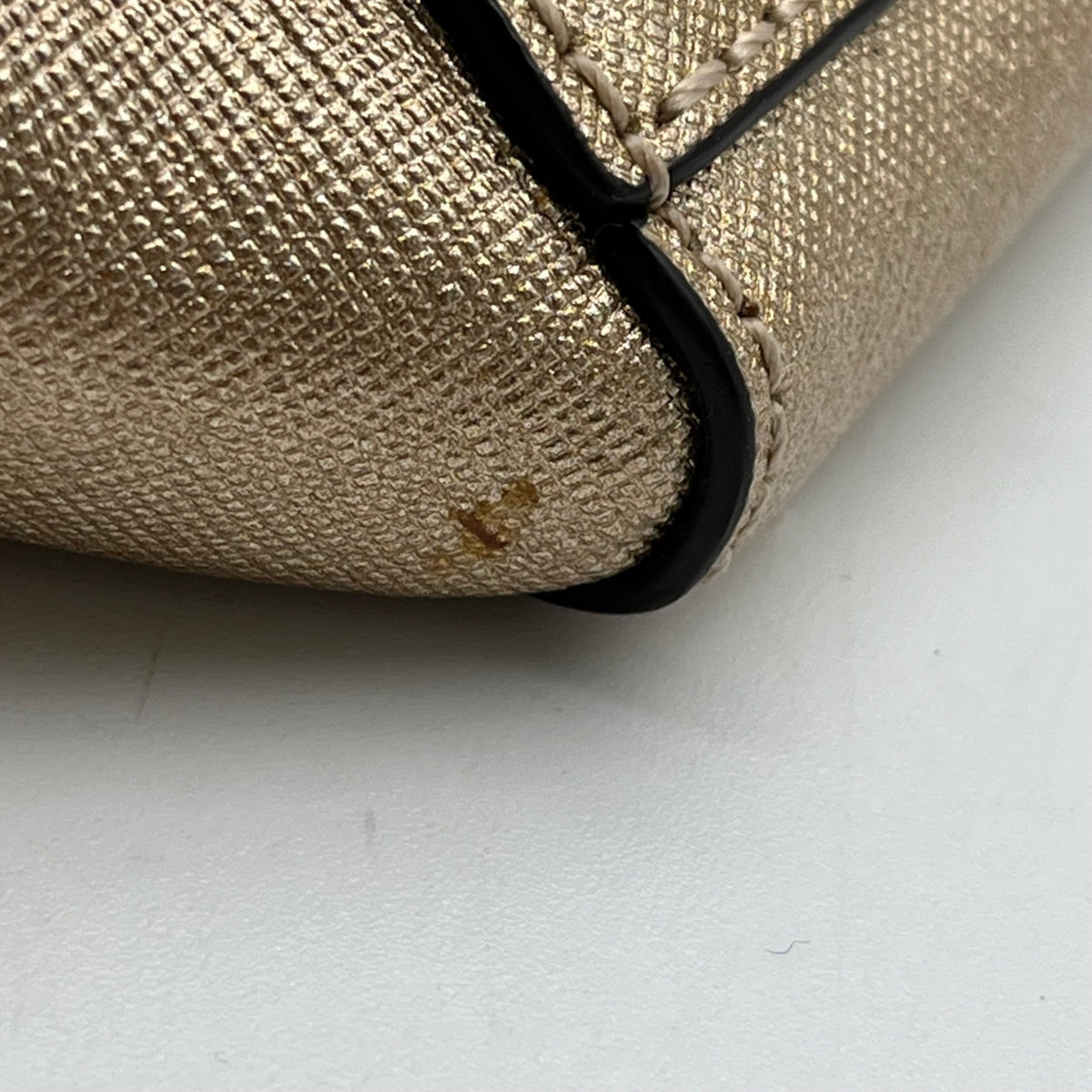 Michael Kors Metallic Gold Saffiano Leather Convertible Satchel