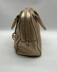 Michael Kors Metallic Gold Saffiano Leather Convertible Satchel