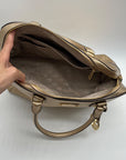 Michael Kors Metallic Gold Saffiano Leather Convertible Satchel