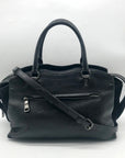 Coach Black Grain Leather & Suede Drew Satchel  F40862