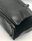 Coach Black Grain Leather & Suede Drew Satchel  F40862