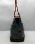 Dooney & Bourke Black Patent Leather & Suede Tote Bag