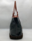 Dooney & Bourke Black Patent Leather & Suede Tote Bag